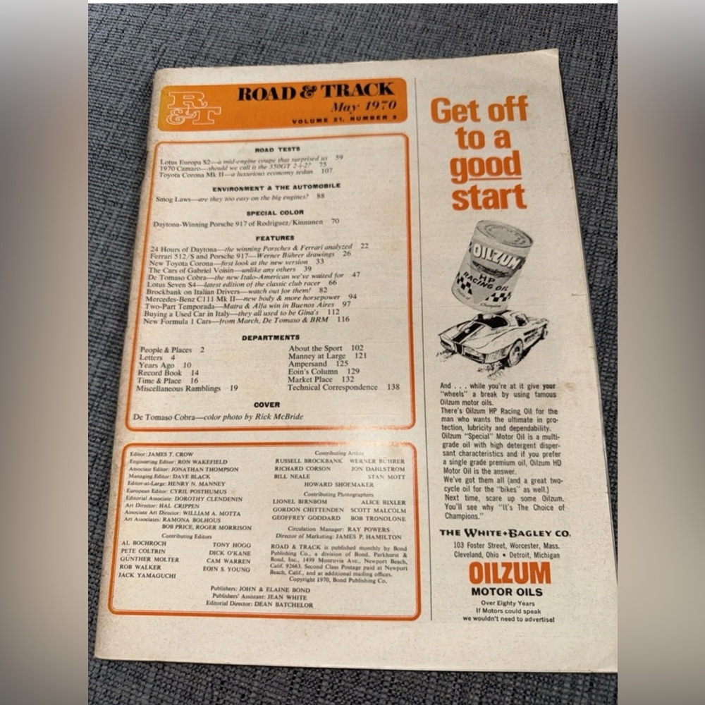 Vintage Road & Track Magazine May 1979